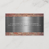 contractant | Stalen baksteen | Bouwterrein Visitekaartje (Achterkant)