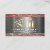 contractant | Stalen baksteen | Bouwterrein Visitekaartje (Voorkant)