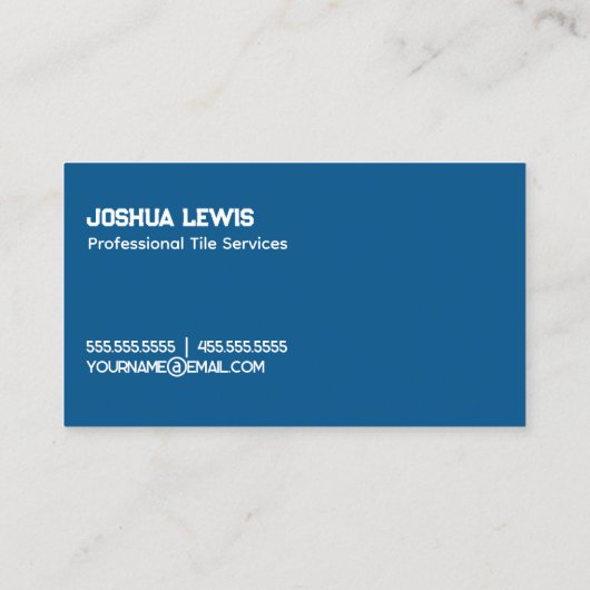 contractant van de tegel visitekaartje (Achterkant)