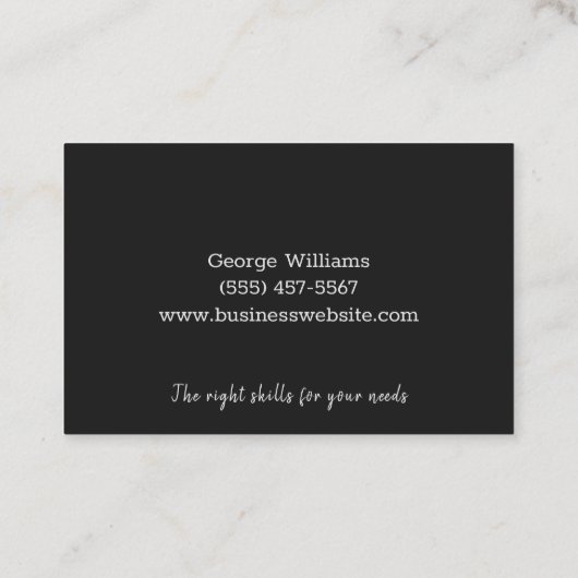 Contractant voor metaalgietwerk visitekaartje (Achterkant)