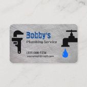 Contractanten die de Dienst van het Chrome Ontwerp Visitekaartje (Voorkant)