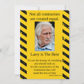 Contractanten voor de bouw Gebied Birthday Uitnodi (Achterkant)