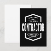 Contractanten Werkgelegenheid Titel Cadeau RSVP Kaartje (Voorkant / Achterkant)