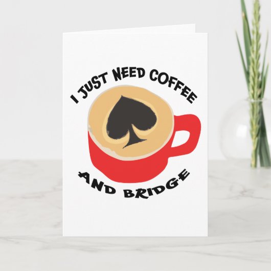 Contractbrug en Grand Slam Bieden van koffie Kaart (Voorkant)