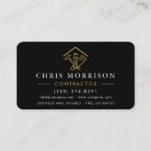 Contractor Black Gold QR Code Visitekaartje (Voorkant)