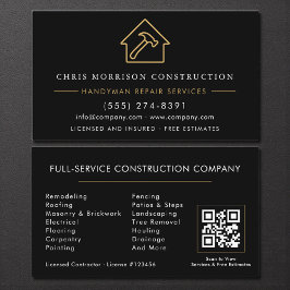 Contractor & Handyman QR Code Visitekaartje