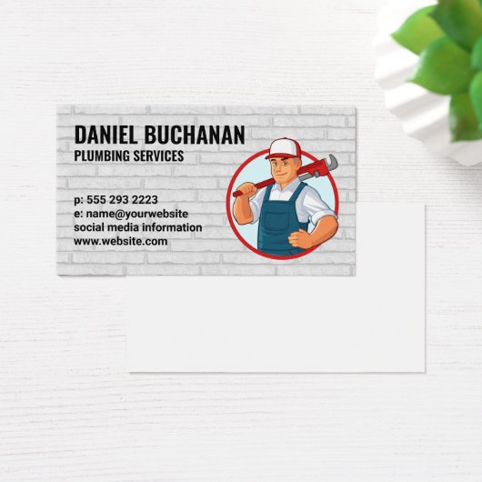 Contractor | Plumber Logo Visitekaartje (Bureau)