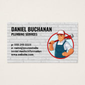 Contractor | Plumber Logo Visitekaartje (Voorkant)