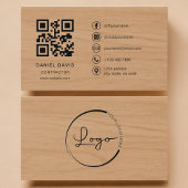 Contractor Wood Professional QR Code Visitekaartje