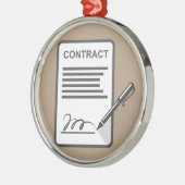 Contractpictogram Metalen Ornament (Links)