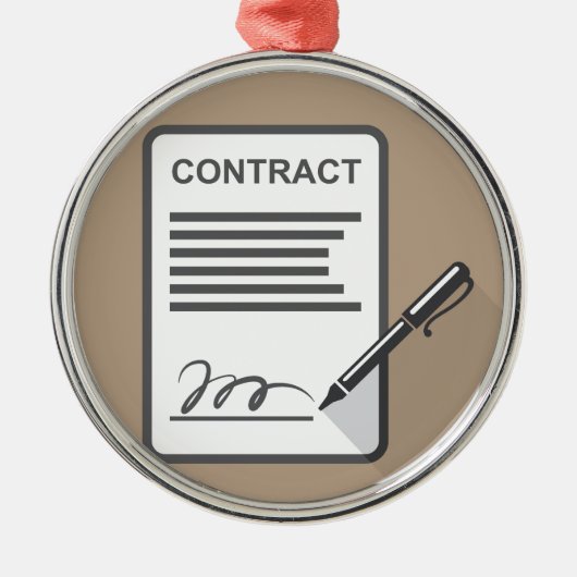 Contractpictogram Metalen Ornament (Voorkant)