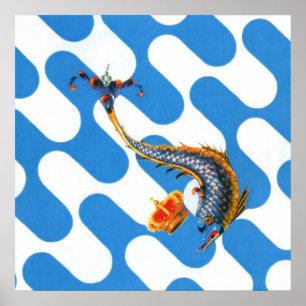 Contrada Capitana dell' Onda (Golf) Palio Poster