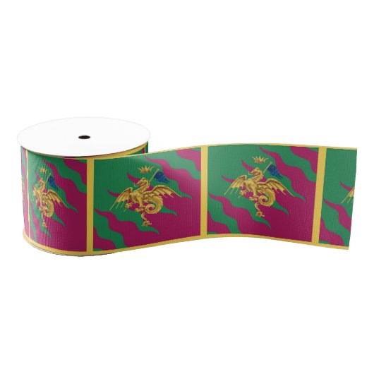 Contrada del Drago (Dragon) Palio di Siena Grosgrain Lint (Spoel)