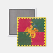 Contrada del Drago (Dragon) Palio di Siena Magneet (Voorkant / Achterkant)