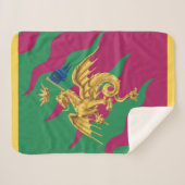 Contrada del Drago (Dragon) Palio di Siena Sherpa Deken (Voorkant (horizontaal))