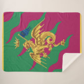 Contrada del Drago (Dragon) Palio di Siena Sherpa Deken (Voorkant (horizontaal))