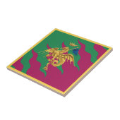 Contrada del Drago (Dragon) Palio di Siena Tegeltje (Zijkant)