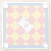 Contrada della Chiocciola (slak) Palio Glazen Onderzetter (Achterkant)