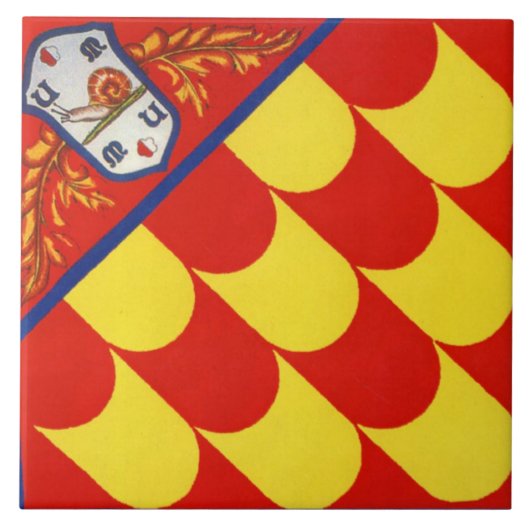 Contrada della Chiocciola (slak) Palio Tegeltje (Voorkant)