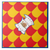 Contrada della Chiocciola (slak) Palio Tegeltje (Voorkant)