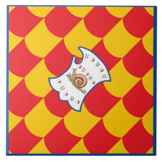 Contrada della Chiocciola (slak) Palio Tegeltje (Voorkant)