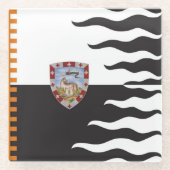 Contrada della Lupa (Zij-Wolf) Palio di Siena Glazen Onderzetter (Voorkant)