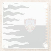 Contrada della Lupa (Zij-Wolf) Palio di Siena Glazen Onderzetter (Achterkant)