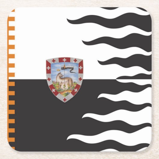 Contrada della Lupa (Zij-Wolf) Palio di Siena Kartonnen Onderzetters (Voorkant)