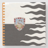 Contrada della Lupa (Zij-Wolf) Palio di Siena Stenen Onderzetter (Voorkant)