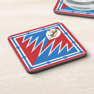 Contrada della Pantera (Panther) Palio di Siena Bier Onderzetter