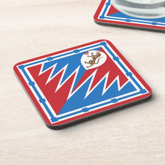 Contrada della Pantera (Panther) Palio di Siena Bier Onderzetter (Linkerzijde)