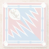 Contrada della Pantera (Panther) Palio di Siena Glazen Onderzetter (Achterkant)