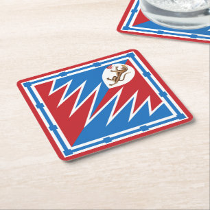 Contrada della Pantera (Panther) Palio di Siena Kartonnen Onderzetters