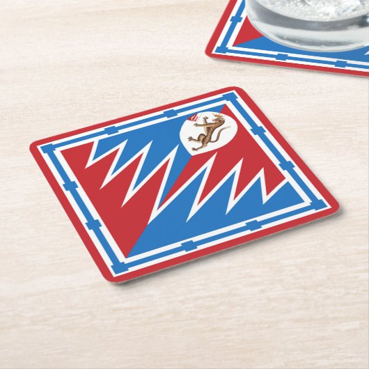 Contrada della Pantera (Panther) Palio di Siena Kartonnen Onderzetters (Schuin)