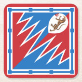 Contrada della Pantera (Panther) Palio di Siena Kartonnen Onderzetters (Voorkant)