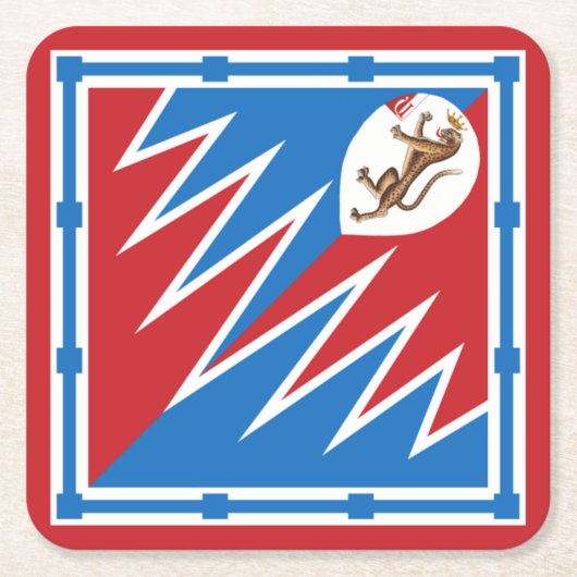 Contrada della Pantera (Panther) Palio di Siena Kartonnen Onderzetters (Voorkant)