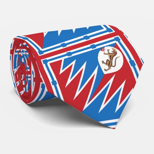 Contrada della Pantera (Panther) Palio di Siena Stropdas (Opgerold)