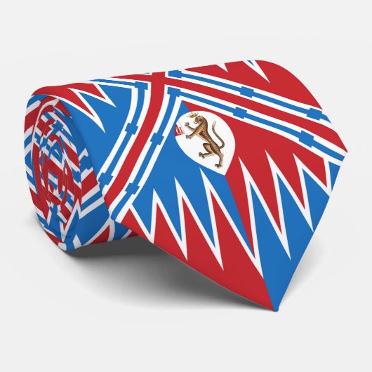 Contrada della Pantera (Panther) Palio di Siena Stropdas (Opgerold)