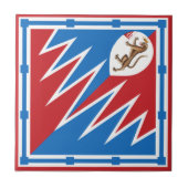 Contrada della Pantera (Panther) Palio di Siena Tegeltje (Voorkant)