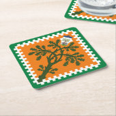 Contrada della Selva (Forest) Palio di Siena Kartonnen Onderzetters (Schuin)