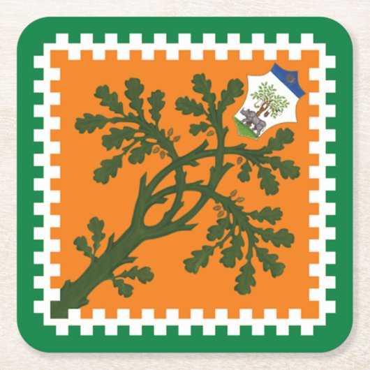 Contrada della Selva (Forest) Palio di Siena Kartonnen Onderzetters (Voorkant)