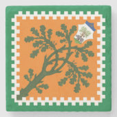 Contrada della Selva (Forest) Palio di Siena Stenen Onderzetter (Voorkant)