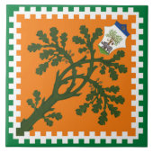 Contrada della Selva (Forest) Palio di Siena Tegeltje (Voorkant)