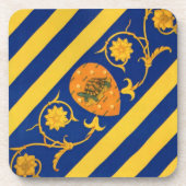 Contrada della Tartuca (Tortoise) Palio di Siena Bier Onderzetter (Voorkant)