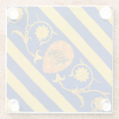 Contrada della Tartuca (Tortoise) Palio di Siena Glazen Onderzetter (Achterkant)