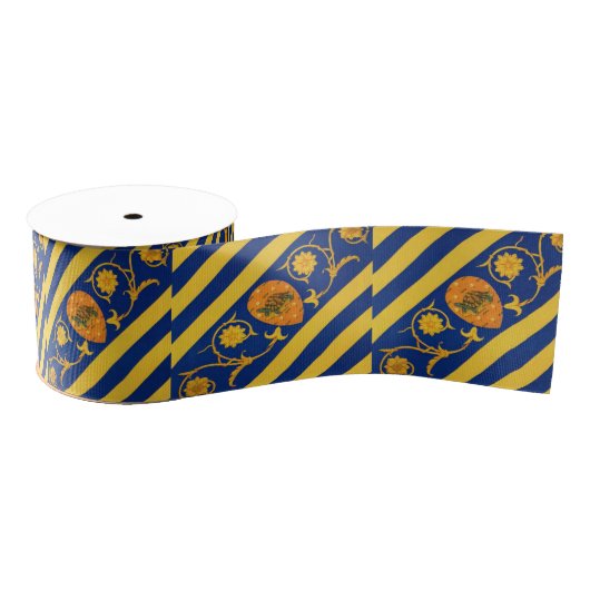 Contrada della Tartuca (Tortoise) Palio di Siena Grosgrain Lint (Spoel)