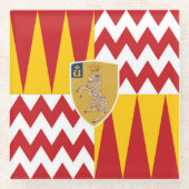 Contrada di Valdimontone (Valley of the Ram) Glazen Onderzetter (Voorkant)