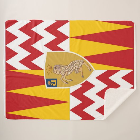 Contrada di Valdimontone (Valley of the Ram) Sherpa Deken (Voorkant (horizontaal))