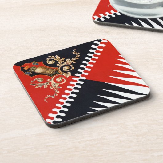 Contrada Priora della Civetta (Owl) Palio di Siena Bier Onderzetter (Linkerzijde)