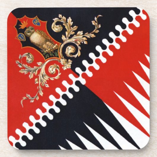 Contrada Priora della Civetta (Owl) Palio di Siena Bier Onderzetter (Voorkant)